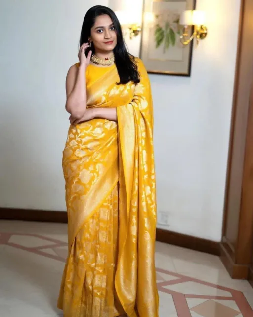 Kanchipuram Silk Saree Indian Wedding Bollywood Designer Banarasi Sari 11-SC-AF