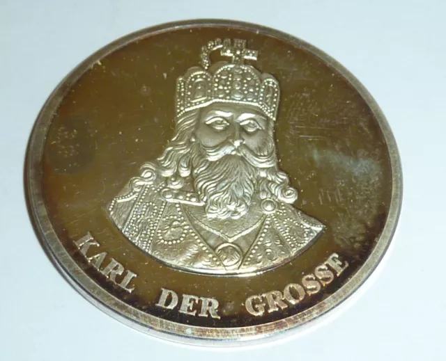 Kaiser Karl der Große Silber Medaille 20 gr. König der Franken