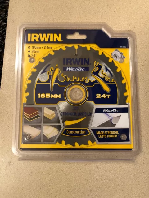 IRWIN Weldtec Circular Saw Blade 165 x 30mm x 24T ATB - 1897365