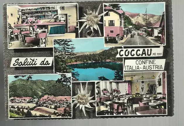 Vecchia Cartolina Saluti Da Coccau Confine Italia Austria