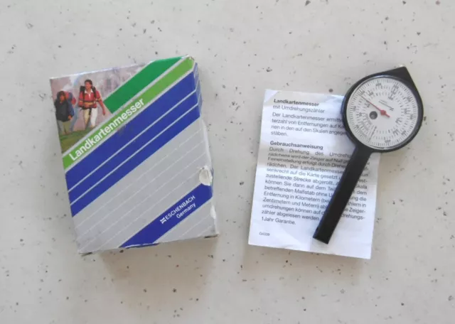 Eschenbach Landkartenmesser Kartenmesser Wegstreckenmesser mit Umdrehungszähler