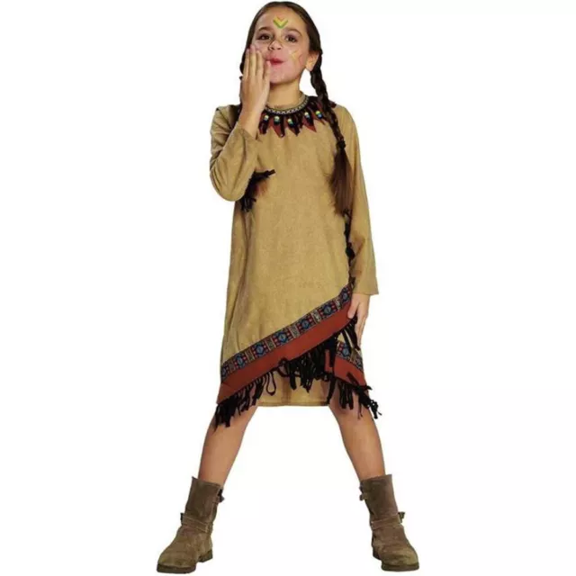 Kinder Indianer Frau Kostüm / Karneval Fasching Mädchen Indianerin Kleid Party