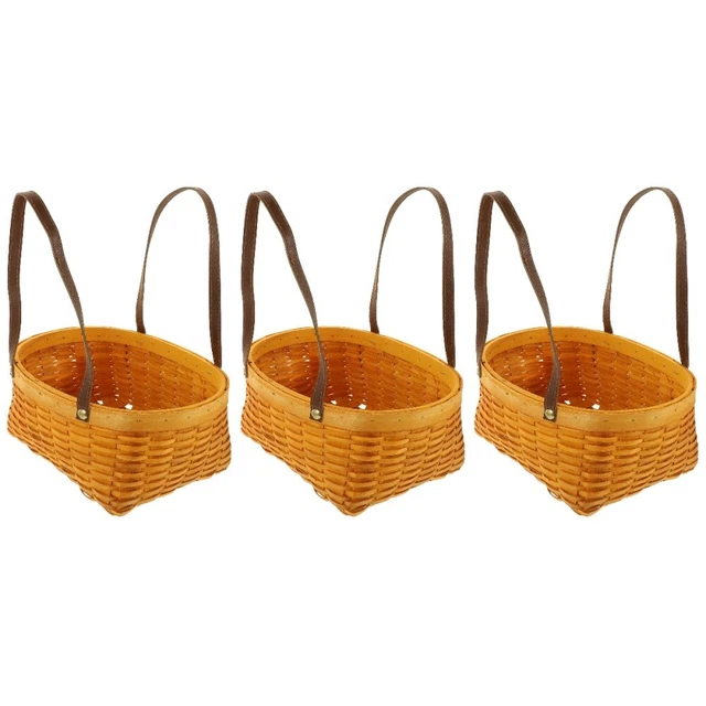 3 pz cestino da picnic cibo cesto da picnic in bambù cestini per la decorazione palmare