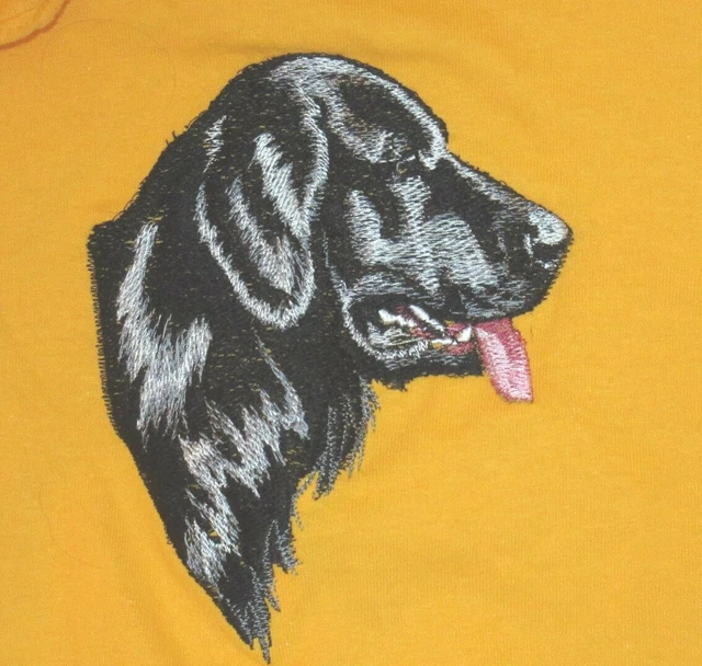 Embroidered Long-Sleeved T-Shirt - Flat-Coated Retriever BT3512  Sizes S - XXL