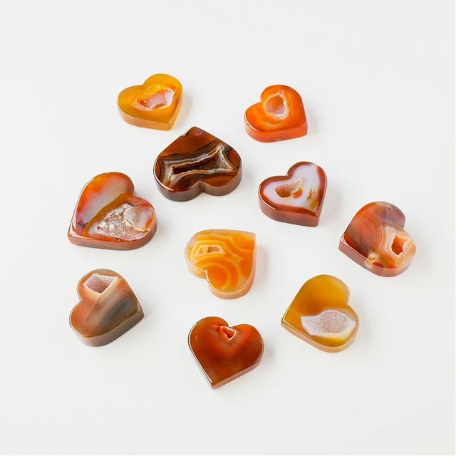 cardiaque Gemme de guérison Pierre de cristal d'agate rouge Cristal naturel