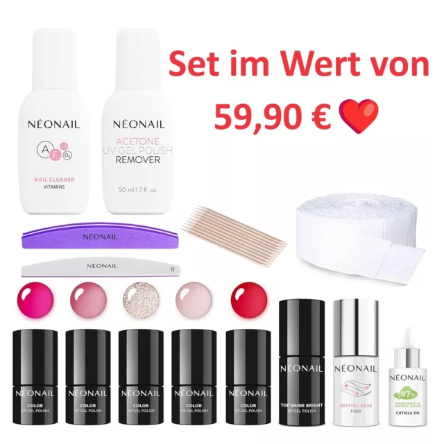 NEONAIL ADORABLE UV Nagellack Starter Set Farbenvielfalt & Pflege ohne LED Lampe