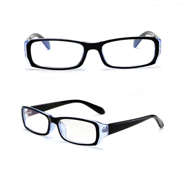 Trendy Reading Glasses +6.5 +7.0 +7.5 +8.0 Resin Lens Blue Plastic Frame Eyewear