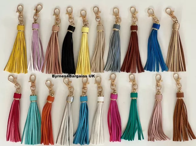 Tassel Handbag Key Chain Faux Leather Key Ring Handbag Accessories Gift UK