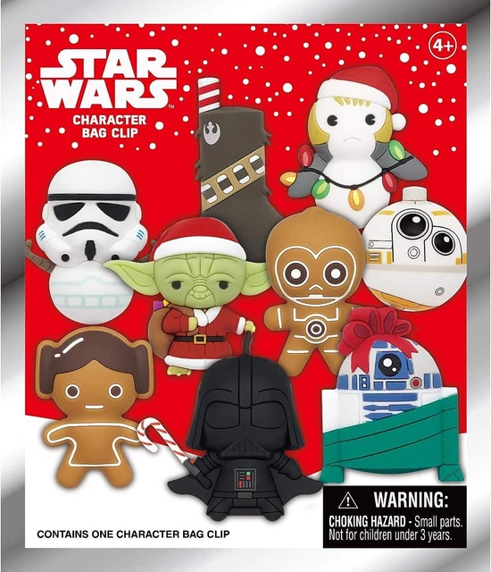 Display  Star Wars Christmas 3D Foam Bag Clip in Blind Bag