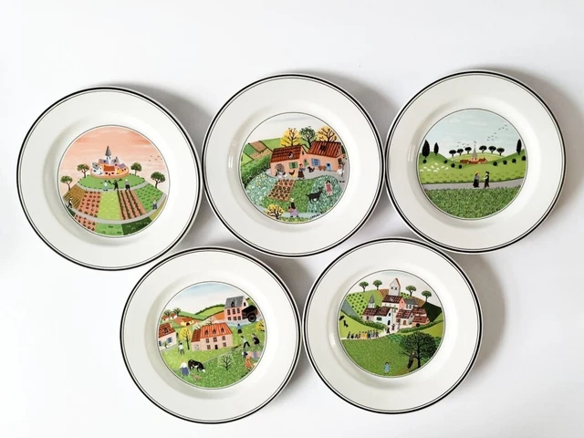 Villeroy and Boch Design Naif  Tea Plates x 5 -laplau