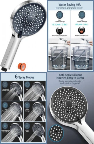 YEAUPE Soccia Alta Pressione - 130mm Grande Potenza 6 Modalità...
