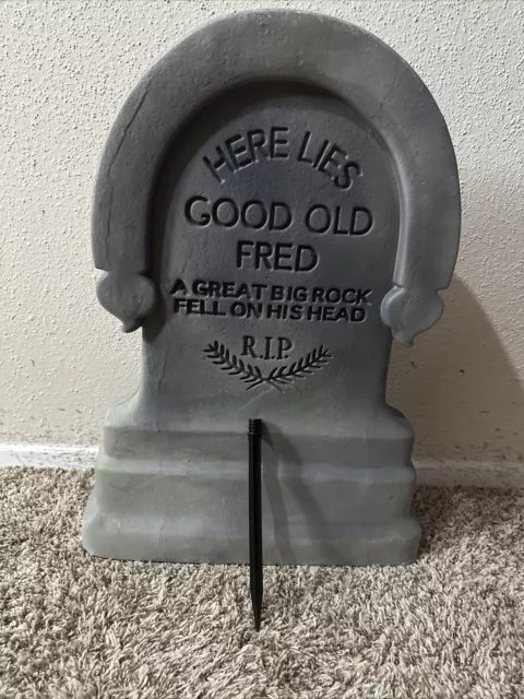 DISNEYS HAUNTED MANSION “Good Old Fred” Tombstone 1:1 Scale Blow Mold ...