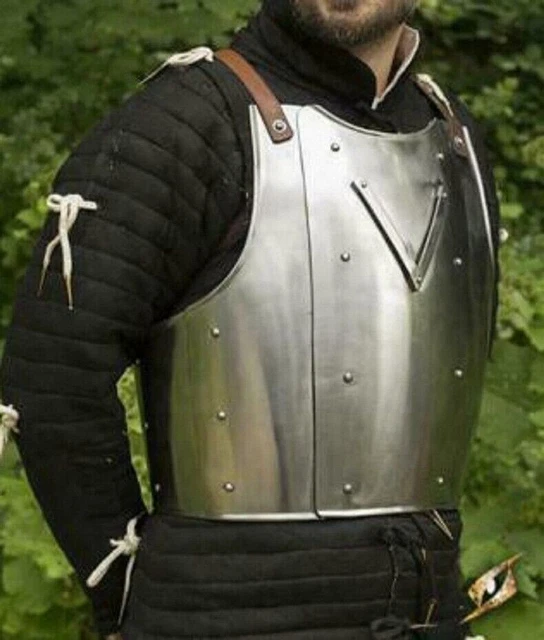 Armure Médiévale - Cuirasse (Breastplate) En Acier Et Fer - Gravé - Costume Cosplay LARP - Neuf