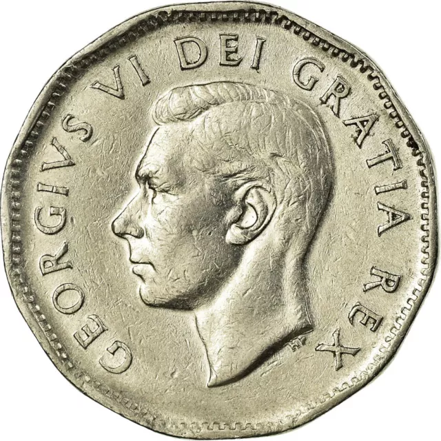[#689187] Monnaie, Canada, George VI, 5 Cents, 1950, Royal Canadian Mint, Ottawa