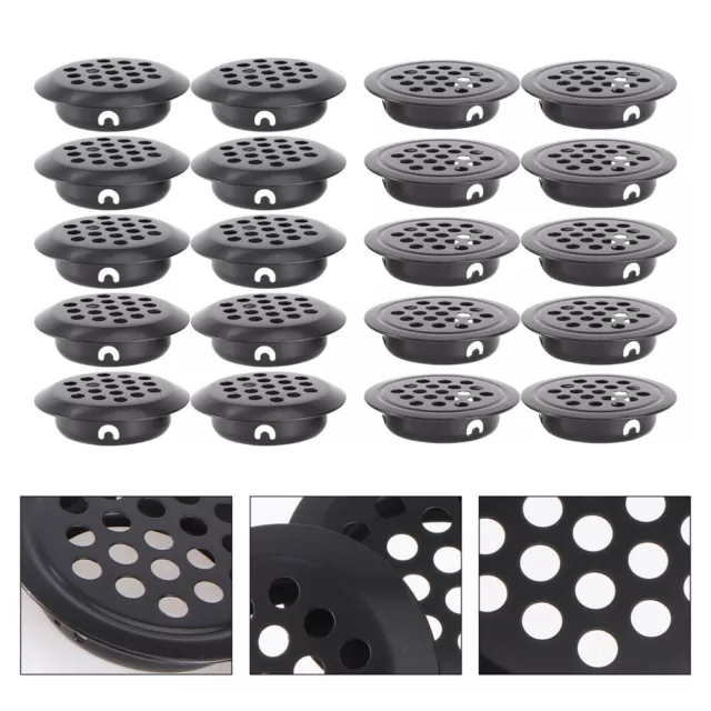 20 Pcs Stainless Steel Air Hole Round Louver Vent Home Furniture