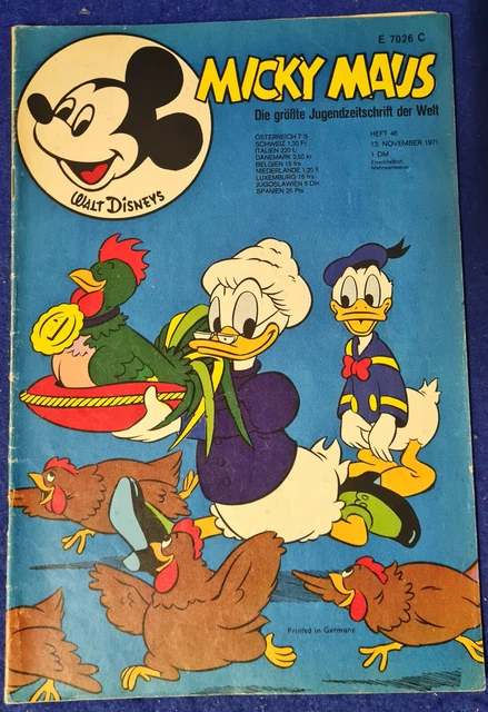 Micky Maus Comic Heft Nr.1 mit SB+ Beilage 1971 gut Z 1-2/2 (5792)