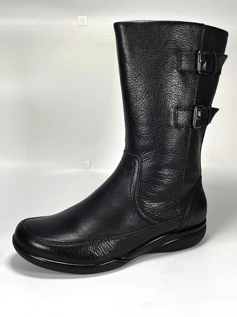 CLARKS KEARNS BLACK Leather Ankle Boots Side Zip Faux Fur Top UK 6 EU 39.5 35.99 PicClick UK
