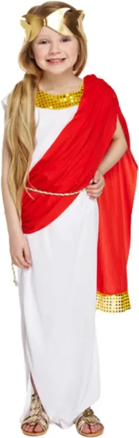 Girls Roman Goddess Fancy Dress Up Costume Outfit Ages 4-12 yrs NEW
