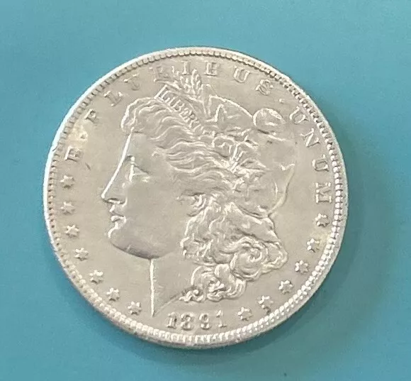 1891-S  Morgan Silver Dollar    Nice AU condition