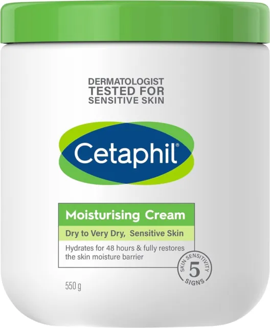 NEW Cetaphil Moisturising Cream 550g Dry Sensitive Skin Care | FREE SHIPPING'''