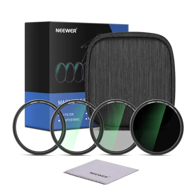 Neewer 77mm Magnetic Lens Filter Kit Neutral Density ND1000 MCUV CPL Filter