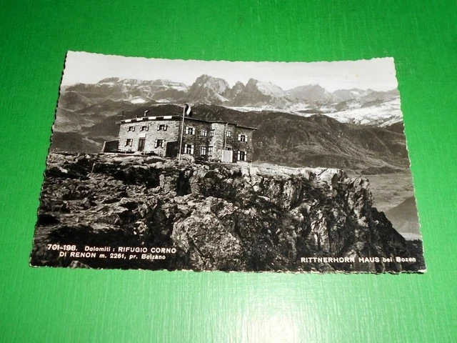 Cartolina Dolomiti - Rifugio Corno di Renon presso Bolzano 1954.