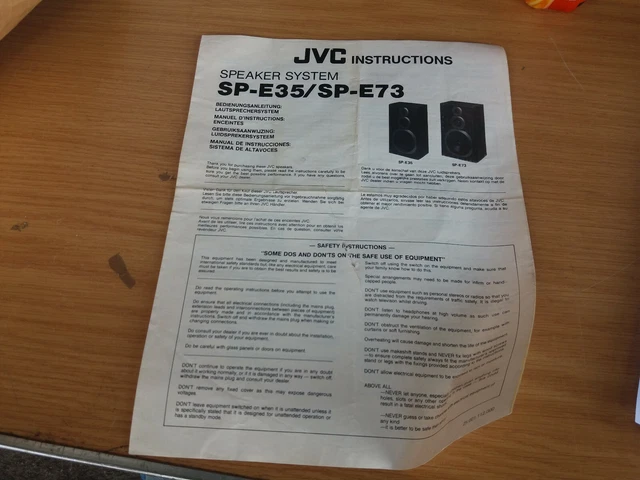 Paire D'enceintes JVC SP-UXH10 - 10W - Surround Hi-Fi - Occasion Comme Neuves