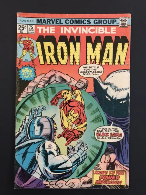 The Invincible Iron Man 1975 Comic Book #75 Black Lama