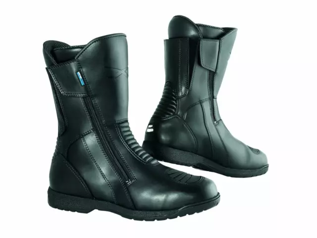 Waterproof Winter Touring Zipper Boots Motorcycle Motorbike Leather Black 44