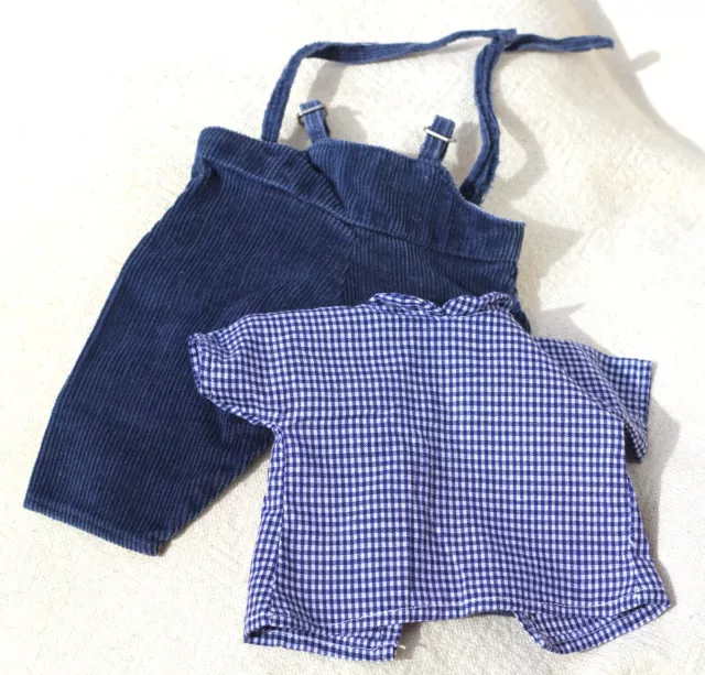 Sasha baby original Dungarees and chequered shirt