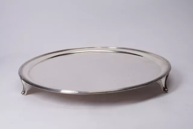 925 Sterling Silber Art Deco Platte Teller Fußschale 1932 319g