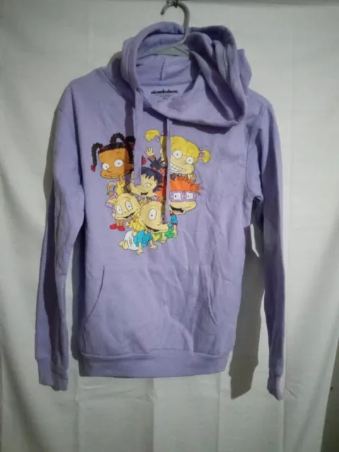 NEW NICKELODEON RUGRATS 90’s Cartoons Purple Hoodie Sweatshirt Tommy ...