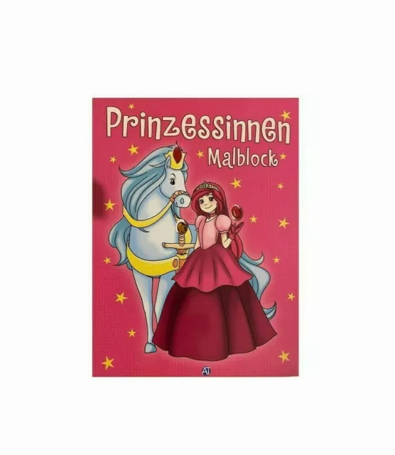Prinzessinnen Malbuch Malblock Album Malheft für Prinzessinnen