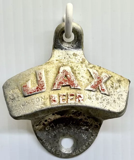 Vintage JAX BREWING CO New Orleans Beer Starr Wall Mount Metal Bottle Opener.