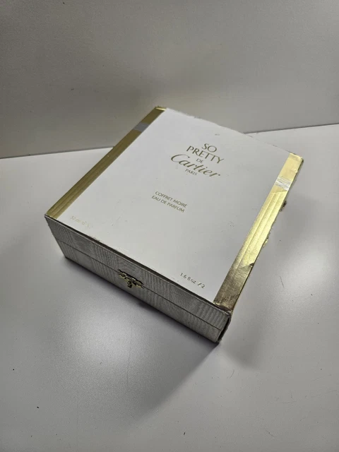 SO PRETTY DE CARTIER PARIS BOX MOIRE EAU DE PARFUM Empty Extremely Rare!