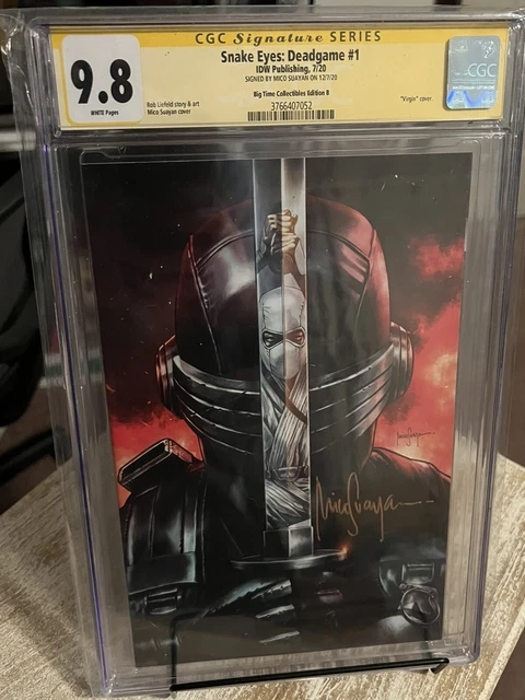 Snake Eyes: Deadgame #1 CGC 9.8 Mico Suayan cover, signed gorgeous SS