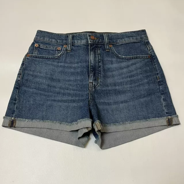 J. Crew Jean Shorts Womens 27 Blue Denim High Rise Cuffed