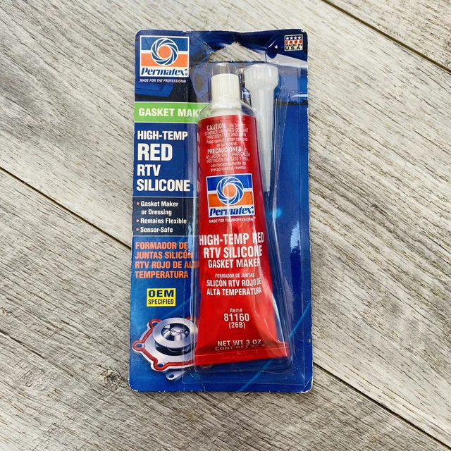 PERMATEX HIGH - Temp Red RTV Silicone Gasket Maker OEM Specified 3 oz ...