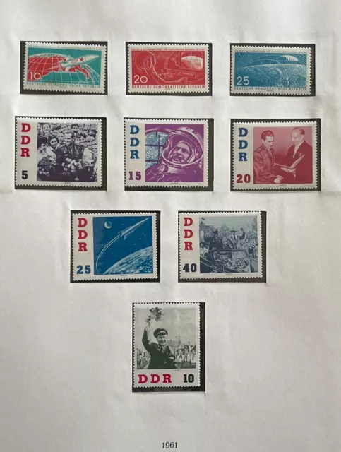 9 DDR Briefmarken 1961 postfrisch wie Abbildung 56