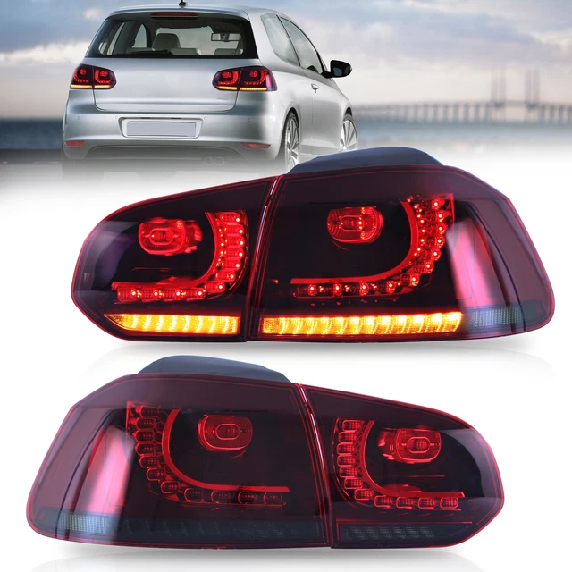 VLAND LED TAIL Lights Rear Lamp w/Sequential For VW Golf MK6 GTI R 2008