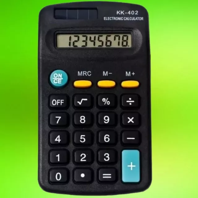 Taschenrechner KK-402 Tischrechner klassischer  Bürorechner handlich 8 Zeichen