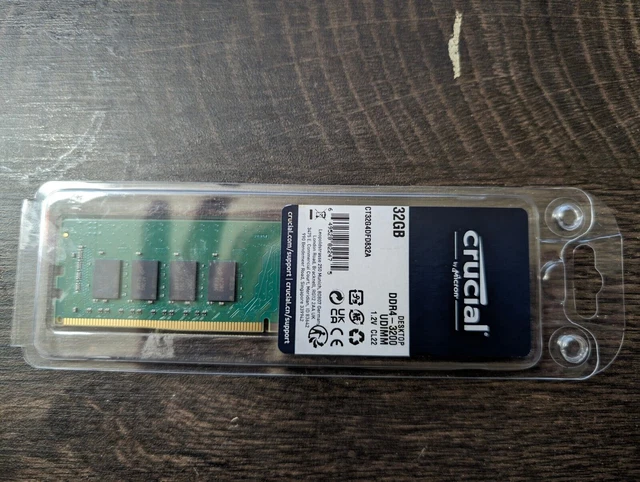 CRUCIAL 32GB DDR4 3200 MT/s CL22 UDIMM 288-Pin Desktop Memory ...