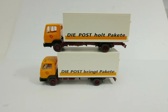 Wiking Sondermodell 2 x MB 814 "Die Post bringt Pakete" // TOPP!!