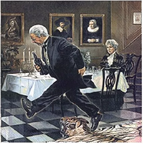 80 Servietten 4 Motive Tischdeko "DINNER FOR ONE"-"der 90.Geburtstag"Silvester