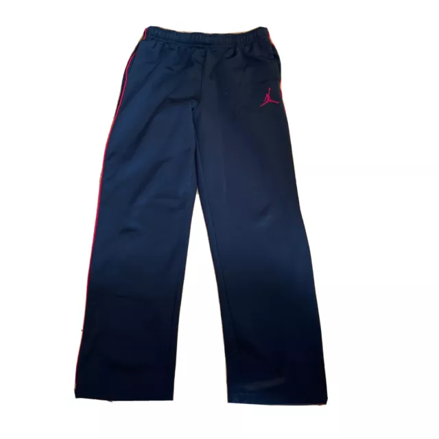 Nike Air Jordan Jumpman Youth Large 12-13 Yrs Black Sweatpants Red Stripe