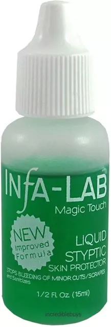 Infa-Lab MAGIC TOUCH Liquid Styptic Nails Stop Bleeding Skin Protector InfaLab