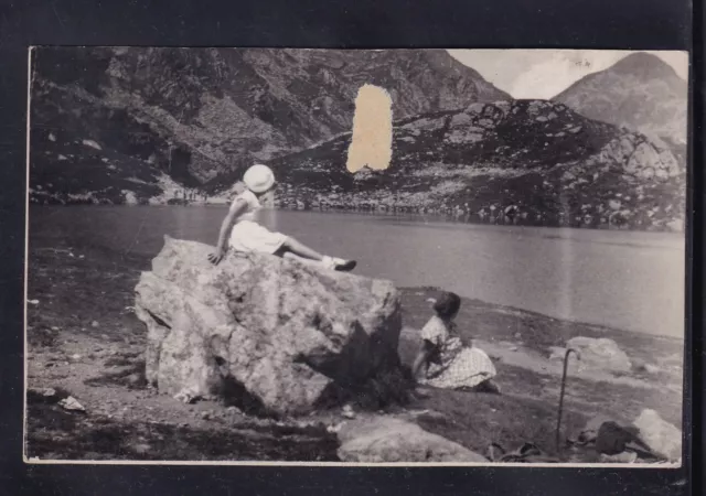 Cartolina Fotografica Oropa Lago del Mucrone BAMBINE AG2047