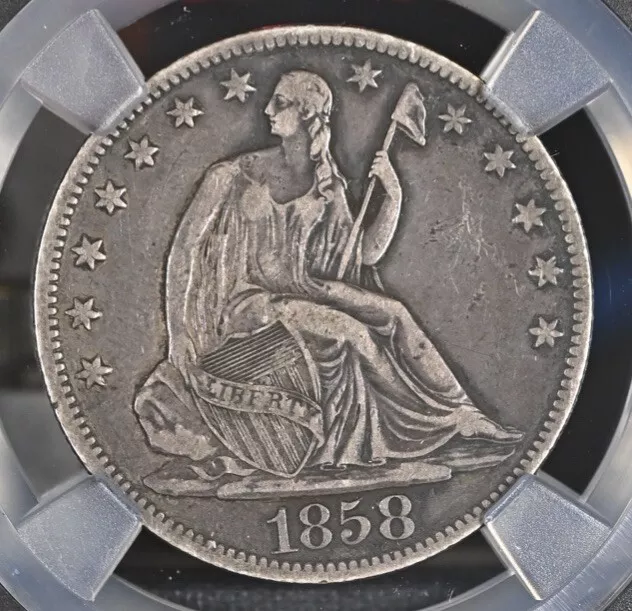 1858 O Seated Liberty Half Dollar Ngc Xf 40 Vaultbox 3