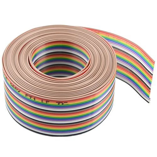 30Pin Wire Rainbow Color Flat Ribbon IDC Wire Cable(16ft/5m 30Wire)