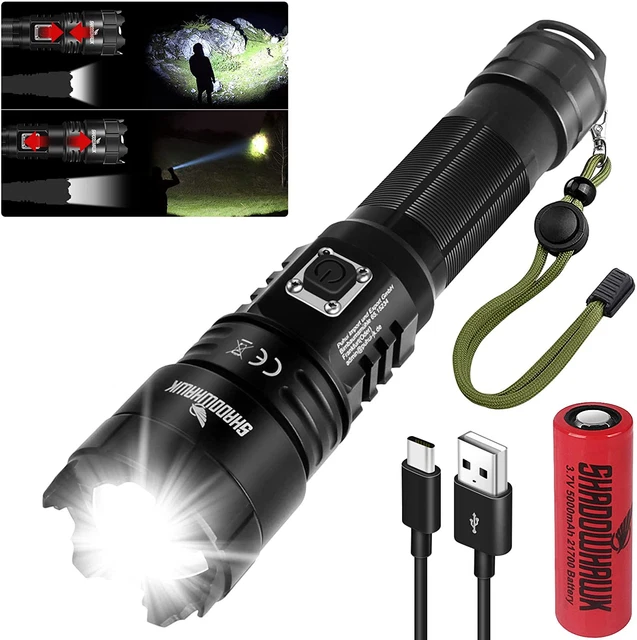 Flashlight di Peachloft Potente LED LED ricaricabile